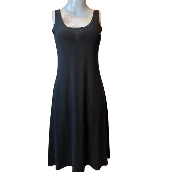 Sophie A Womens Fiat & Flare Tank Dress Sleeveless Square Neck Backless Black S - Picture 2 of 7